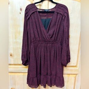 Madewell Pleated Puff Sleeve Minidress